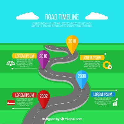 Infographic Timeline Concept with Road – Free Download