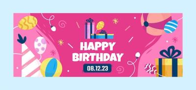 Hand Drawn Birthday Celebration Facebook Cover – Free Download