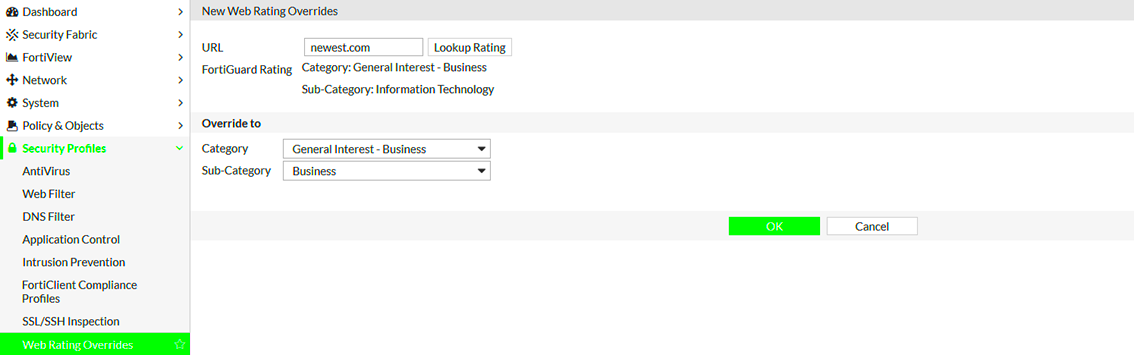 Technical Tip How to configure web rating overrid Fortinet Community