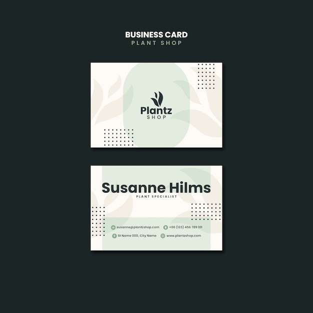 Plant Care Business Card Template – Free Download