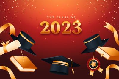 Stunning Gradient Background for Class of 2023 Graduation – Free Download