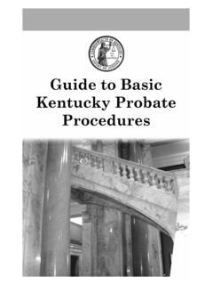 Guide to Basic Kentucky Probate Procedures guidetobasickentucky 