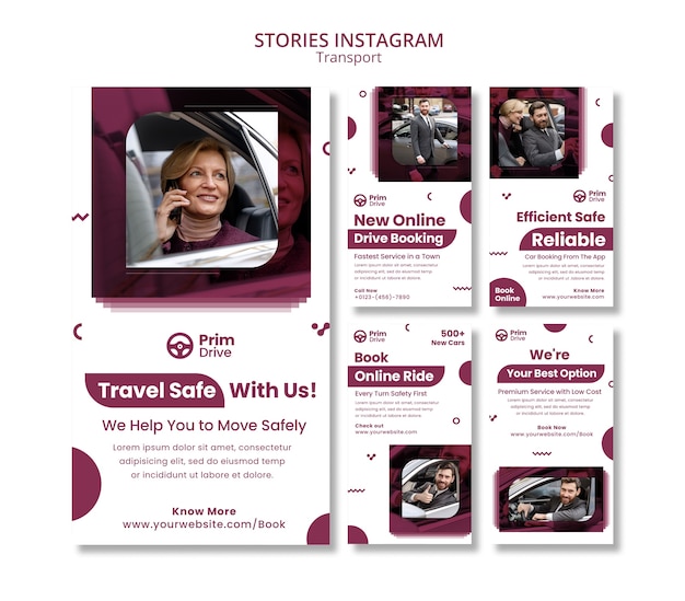 Flat Design Safety Transport Instagram Stories – Free Download