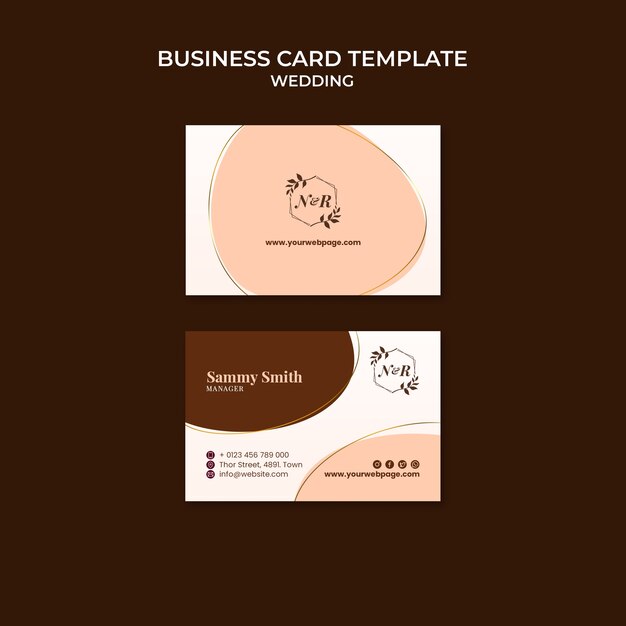 Wedding Celebration Business Card Template – Free Download