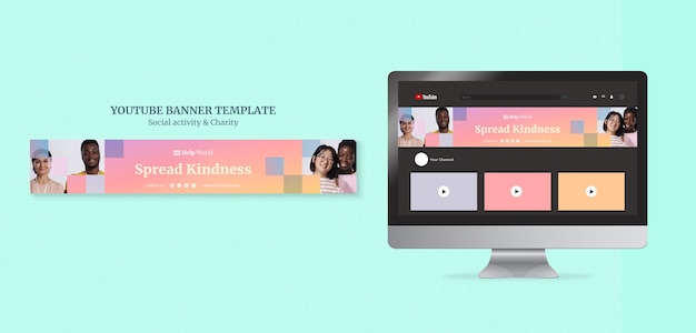 Gradient Charity Template Design – Free Download