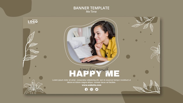 Happy Me Banner Template Concept – Free Download