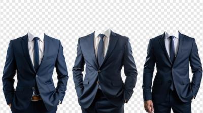 Formal Men Suit and Tie on Transparent Background – Free Download