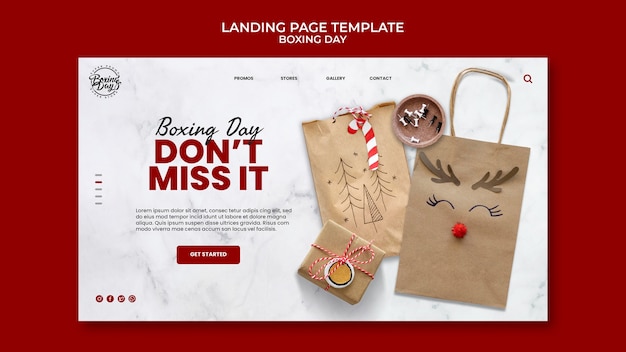 Boxing Day Template in Flat Design – Free Download