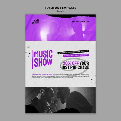 Music Show Flyer Design Template – Free Download