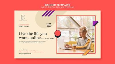 Digital Nomad Banner Template – Download Free Stock Photo