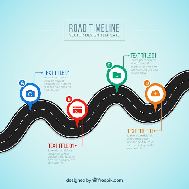 Business Timeline Concept with Curved Road – Free Stock Photo Download