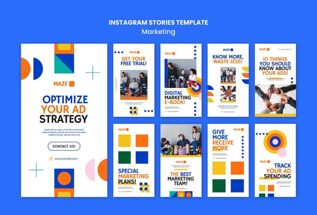 Marketing Instagram Stories Collection – Free Download