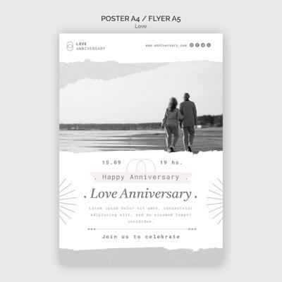 Couple Anniversary Print Template – Free to Download