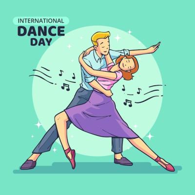 Hand Drawn International Dance Day Illustration – Free Download