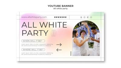 All White Party Template Design – Download Free Stock Photo