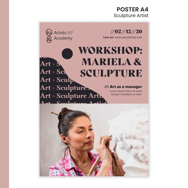 Poster Template for Sculpture Workshop – Free Download