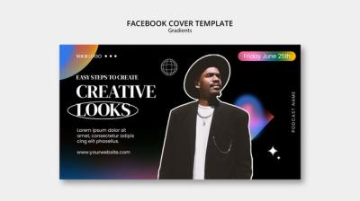 Stunning Gradients Facebook Cover Template – Free Download