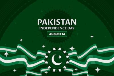 Pakistan Independence Day Celebration Flat Background – Free Download