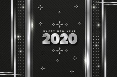 New Year Silver Background Free Download