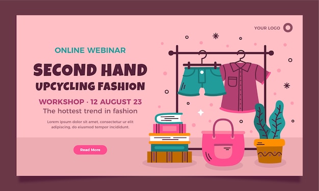 Hand Drawn Second Hand Shop Webinar – Free Stock Photo for Download