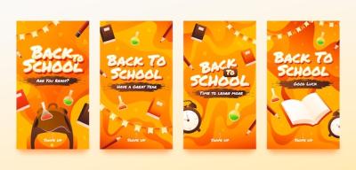 Back to School Gradient Instagram Stories Collection – Free Download