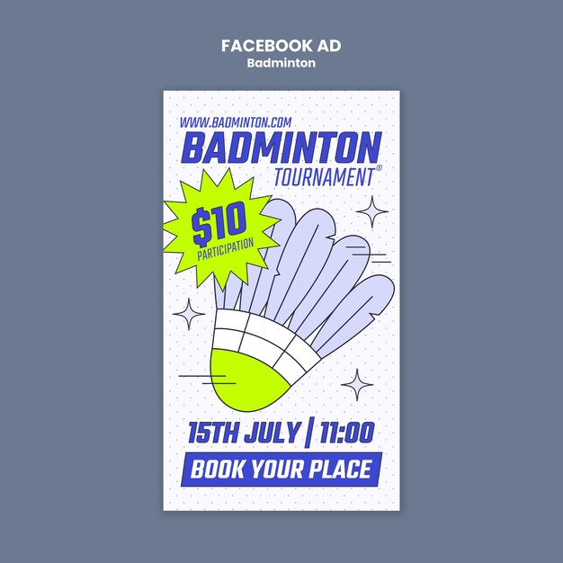 Badminton Template Design – Free Download