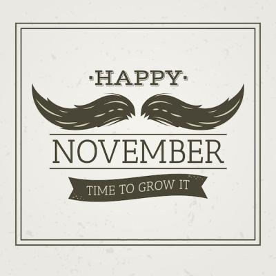 Vintage Happy Movember Graphic – Free Download