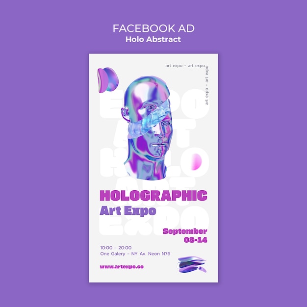 Holo Abstract Template Design – Free Download