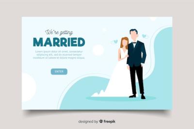 Beautiful Wedding Landing Page – Download Free Stock Photo