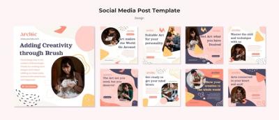 Art Workshop Social Media Post Template for Free Download