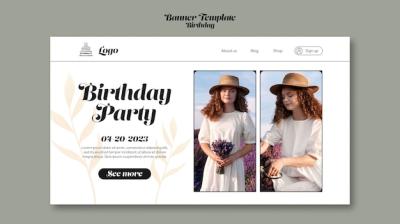 Birthday Celebration Landing Page Template – Free Download