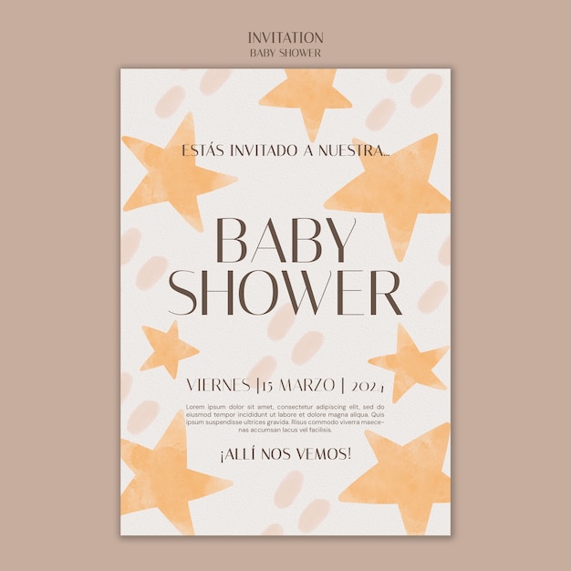 Baby Shower Celebration Invitation Template – Free Download