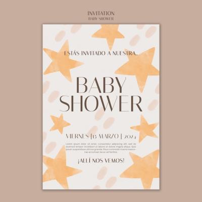 Baby Shower Celebration Invitation Template – Free Download