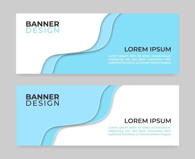 Modern Paper Cut Design Web Banner Template – Free Download