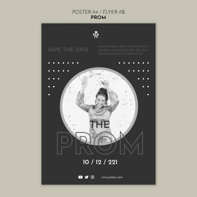 Graduation Prom Poster Template – Free Download