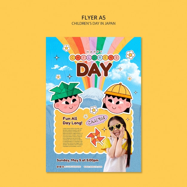 Children’s Day Celebration Poster Template – Free Download