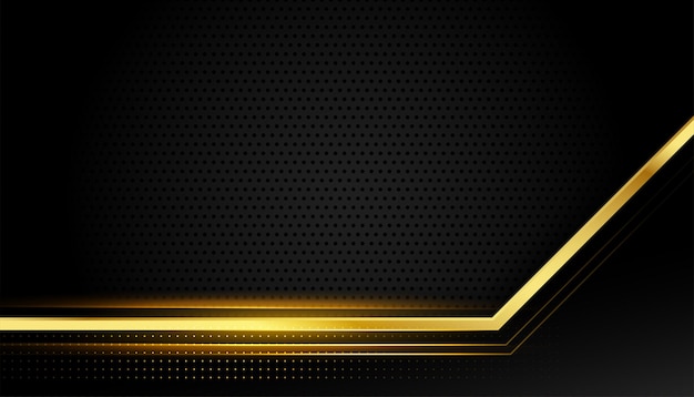 Black Background with Golden Shiny Line Design – Free Download