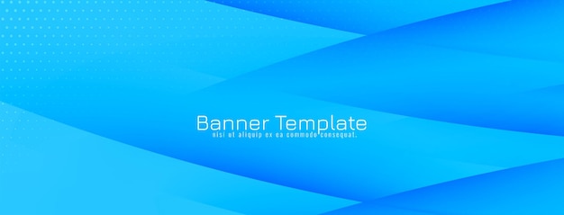 Modern Wave Style Blue Business Banner Template – Free Download