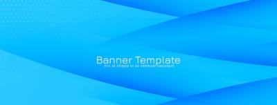 Modern Wave Style Blue Business Banner Template – Free Download