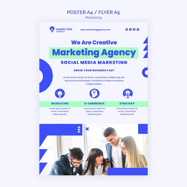 Marketing Agency Poster Template – Free Download