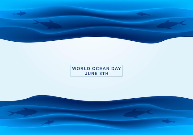 Blue Wave Background for World Ocean Day – Free Download