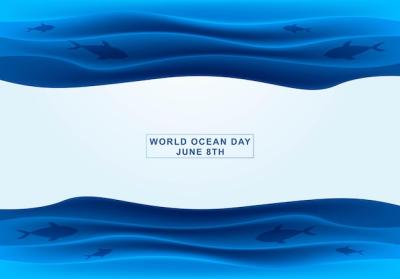 Blue Wave Background for World Ocean Day – Free Download