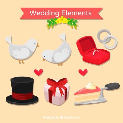 Flat Design Wedding Elements – Free Stock Photo, Download for Free