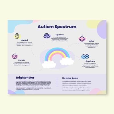 Simple Colorful Autism Infographic – Free Download