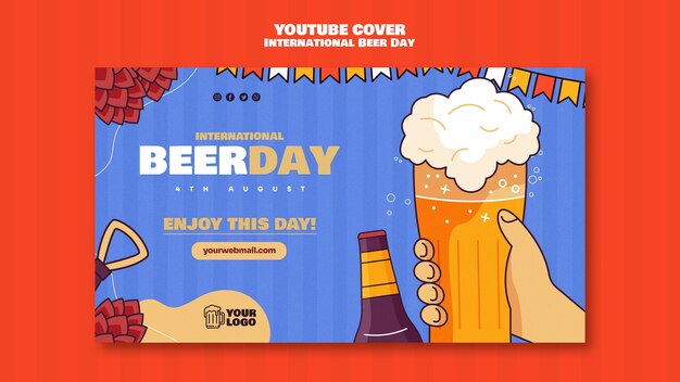 YouTube Cover Template for International Beer Day Celebration – Free to Download