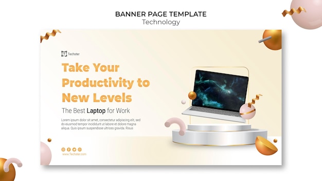 Technology Banner Template Featuring Stunning Image – Free Download