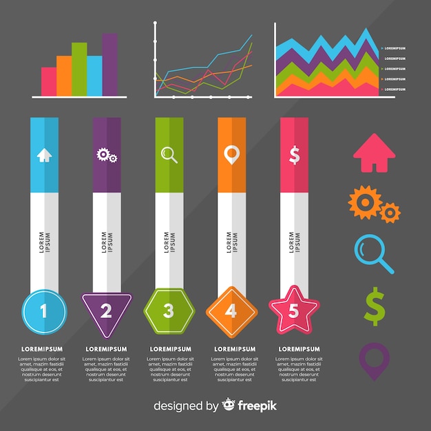 Flat Infographic Elements for Your Next Project – Free to Download