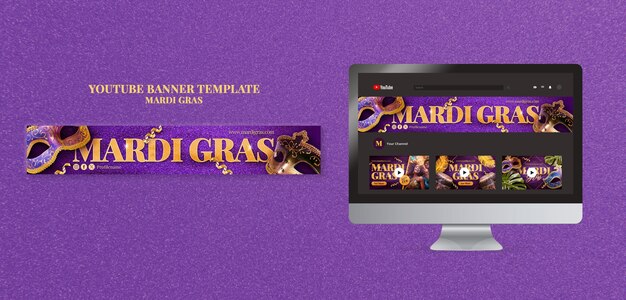 Mardi Gras Template Design – Free Download