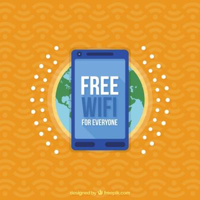 Mobile Phone on Orange Background – Free Download