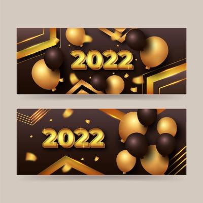 New Year Celebration Banner Vector Template – Free Download